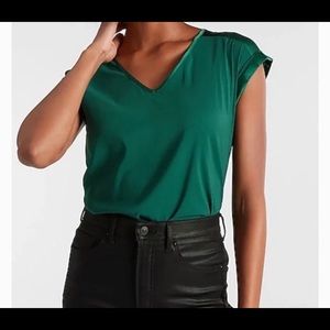 Express Satin V-neck Blouse